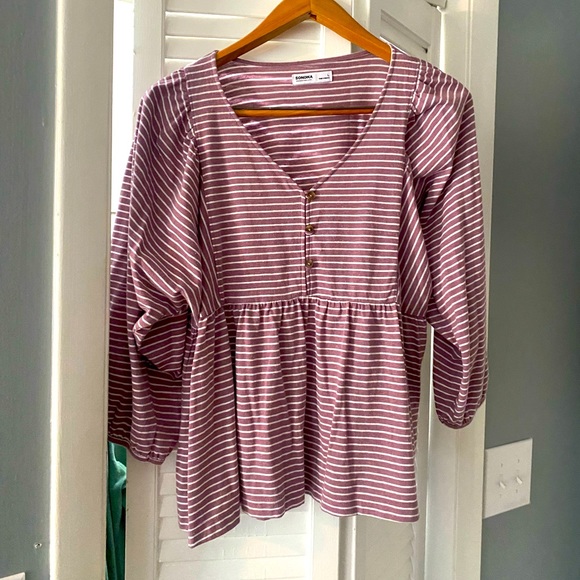 Sonoma Tops - Cute Striped Top, L